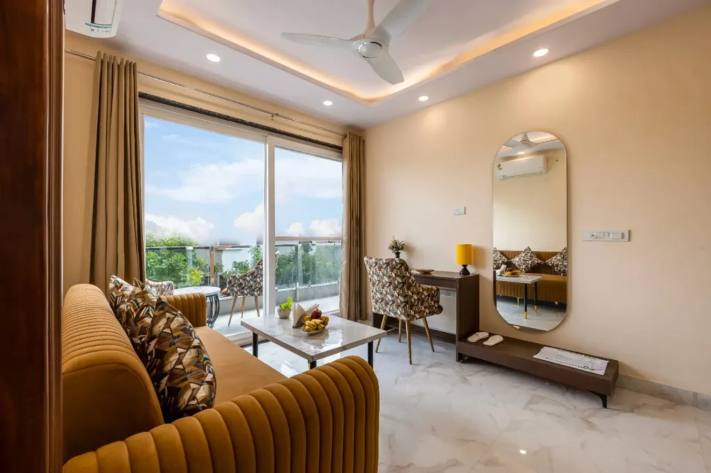 1BHK with kitchen and balcony